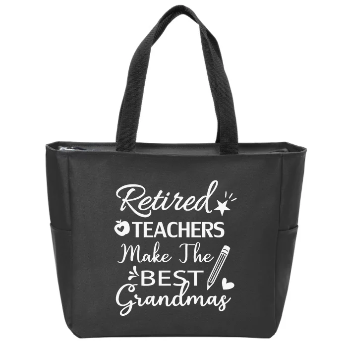 Retired Teacher White Zip Tote Bag