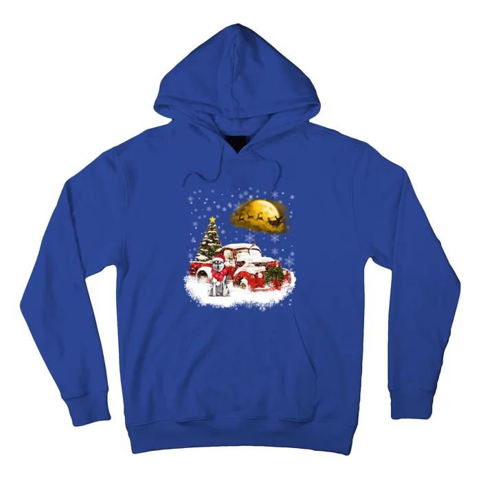 Red Truck Xmas Tree Husky Dog Merry Christmas Cool Gift Hoodie