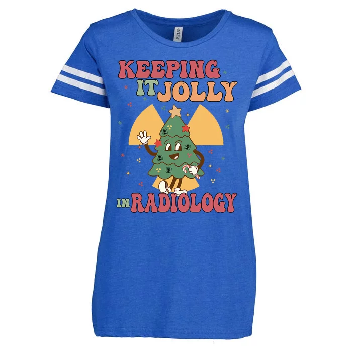 Rad Tech Xray Christmas Tree Keeping It Jolly In Radiology Enza Ladies Jersey Football T-Shirt