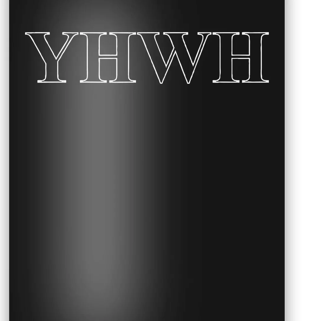 Roman Text Yhwh Yahweh Outline Christian Love Jesus Poster