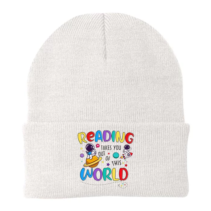 Reading Takes You Out Of This World Book Lover Teacher Knit Cap Winter Beanie