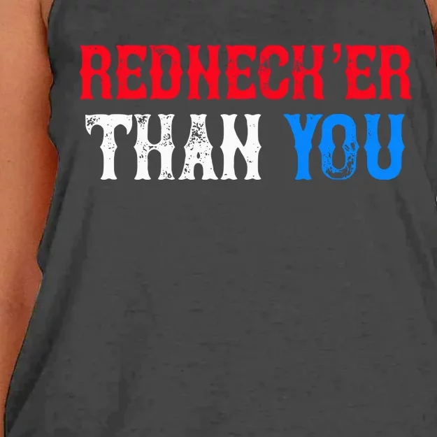 Redneck Than You Women's Knotted Racerback Tank