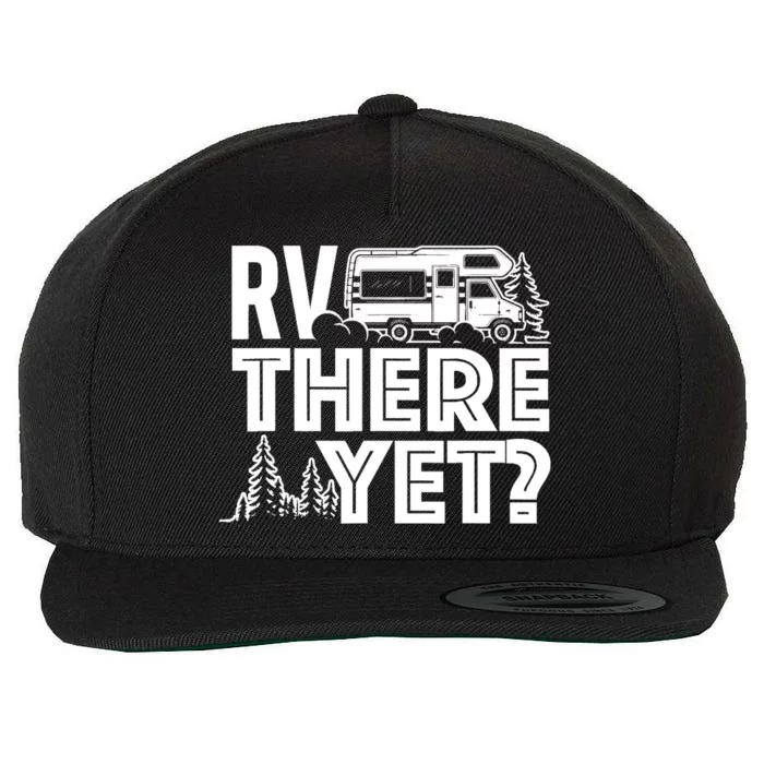 RV There Yet Happy Glamper Camping Wool Snapback Cap