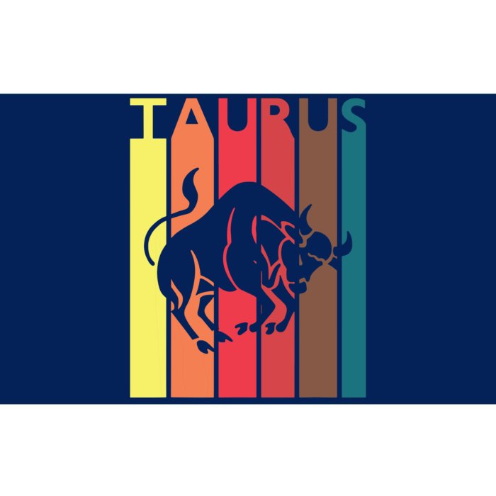 Retro Taurus Zodiac Sign April May Birthday Gift Taurus Bumper Sticker