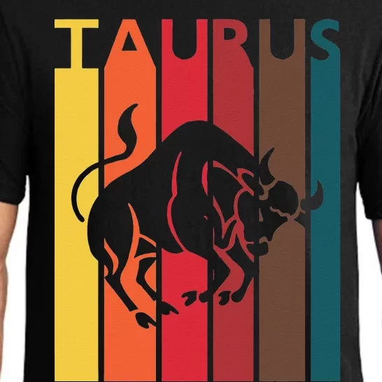 Retro Taurus Zodiac Sign April May Birthday Gift Taurus Pajama Set