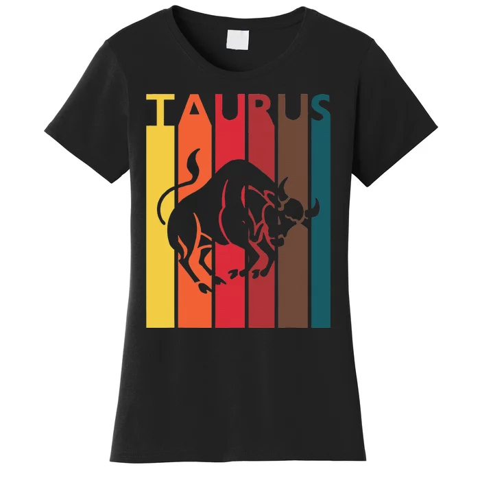 Retro Taurus Zodiac Sign April May Birthday Gift Taurus Women's T-Shirt