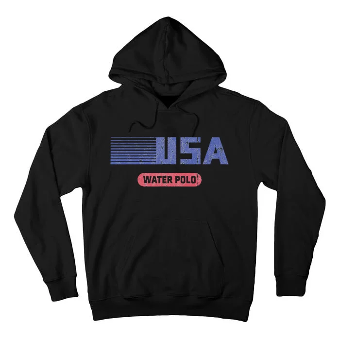 Retro Usa 2024 Team American Water Polo Vintage Tall Hoodie