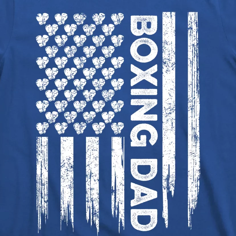 Retro Usa American Flag Boxing Dad Patriotic Fathers Day Gift T-Shirt