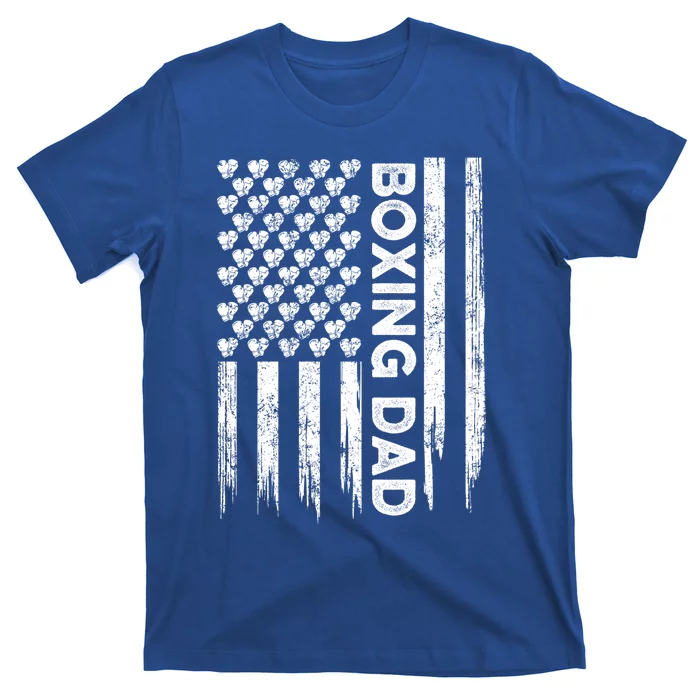 Retro Usa American Flag Boxing Dad Patriotic Fathers Day Gift T-Shirt