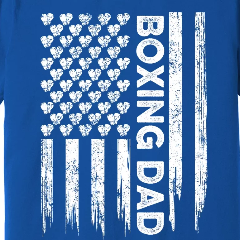 Retro Usa American Flag Boxing Dad Patriotic Fathers Day Gift Premium T-Shirt