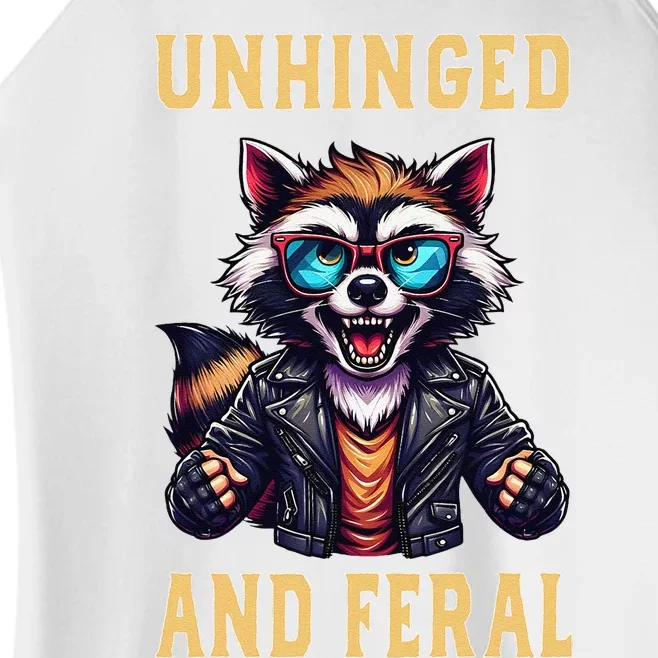 Raccoon Unhinged And Feral Retro Funny Raccoon Feral Summer Women’s Perfect Tri Rocker Tank