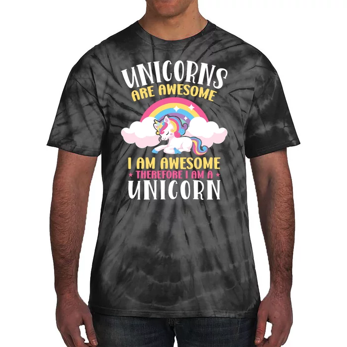 Rainbow Unicorn Are Awesome Tie-Dye T-Shirt