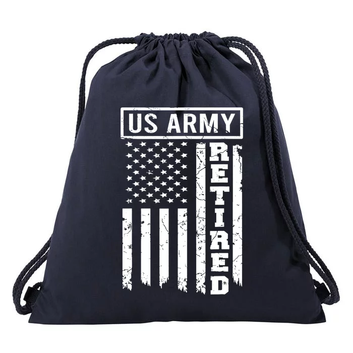 Retired US Army American Flag Retirement Drawstring Bag