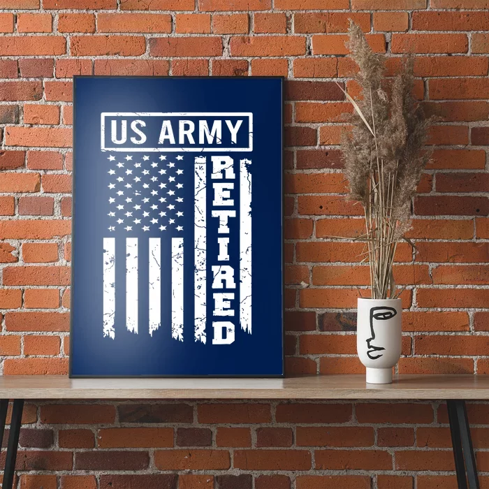 Retired US Army American Flag Retirement Poster