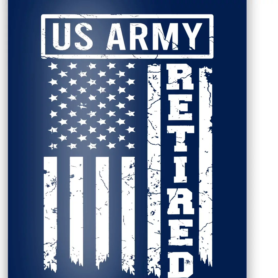 Retired US Army American Flag Retirement Poster