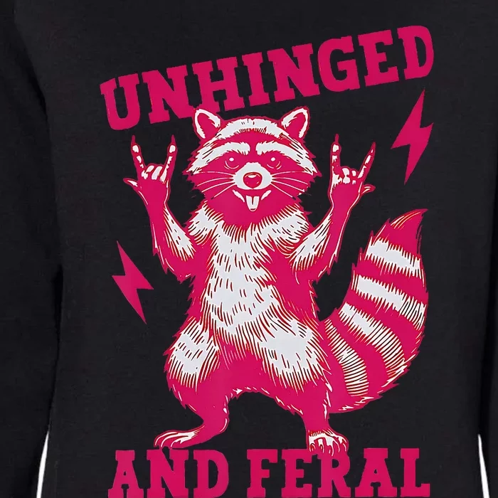 Raccoon Unhinged And Feral Retro Feral Summer Trash Panda Womens California Wash Sweatshirt