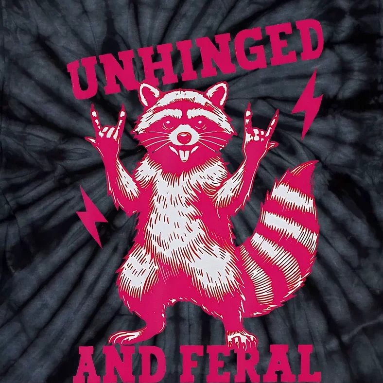 Raccoon Unhinged And Feral Retro Feral Summer Trash Panda Tie-Dye T-Shirt