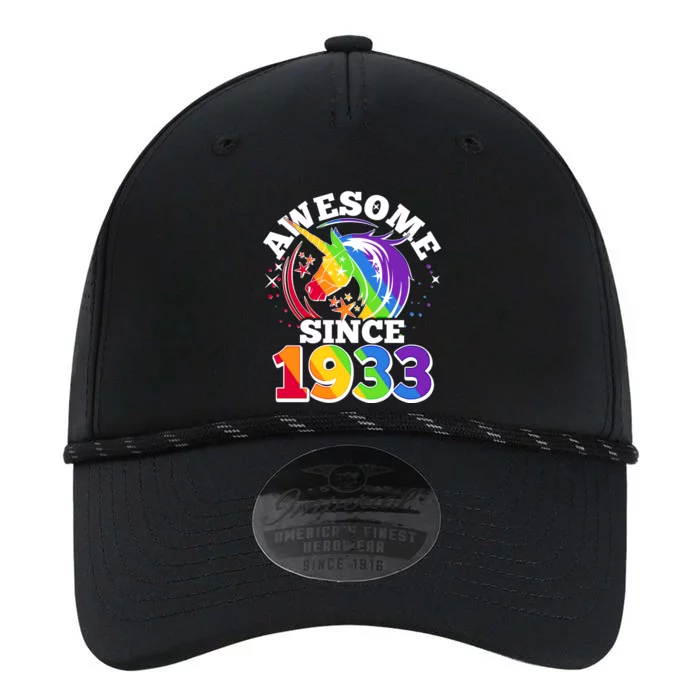 Rainbow Unicorn Awesome Since 1933 90th Birthday Performance The Dyno Cap