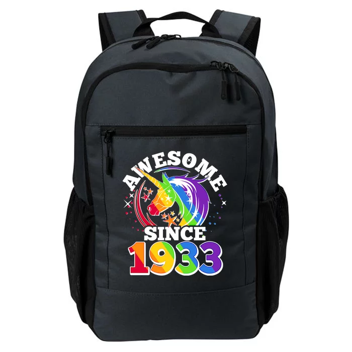 Rainbow Unicorn Awesome Since 1933 90th Birthday Daily Commute Backpack