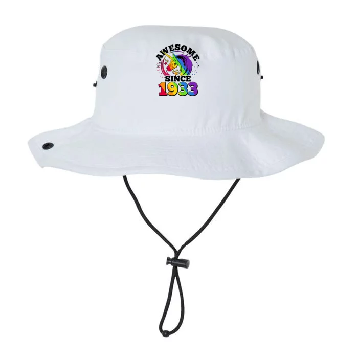 Rainbow Unicorn Awesome Since 1933 90th Birthday Legacy Cool Fit Booney Bucket Hat