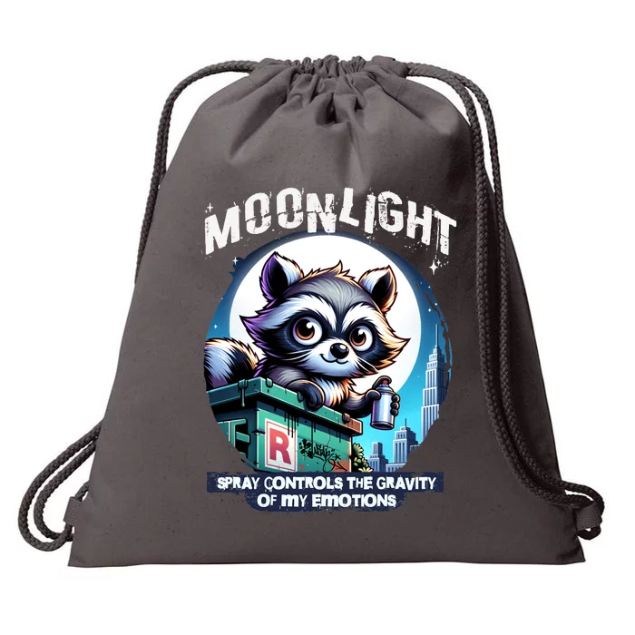 Raccoon Urban Artist At Work Drawstring Bag