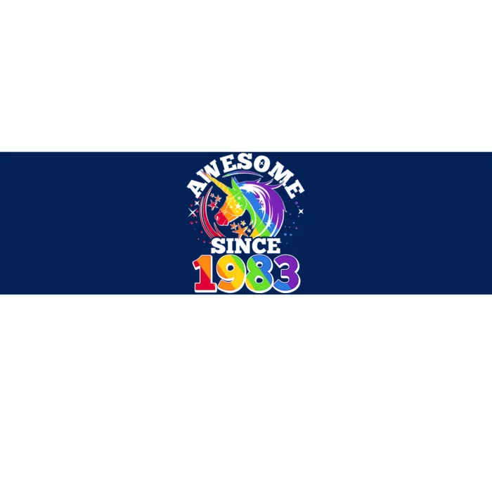 Rainbow Unicorn Awesome Since 1983 40th Birthday Bumper Sticker