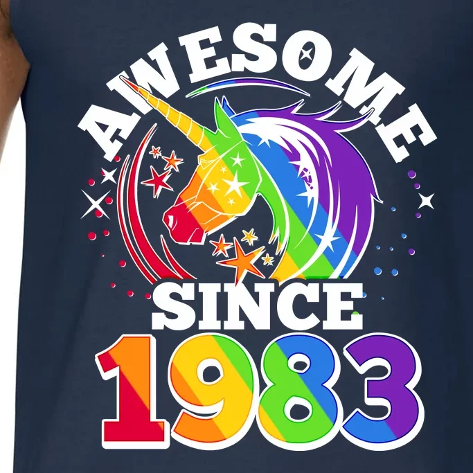 Rainbow Unicorn Awesome Since 1983 40th Birthday Comfort Colors® Tank Top