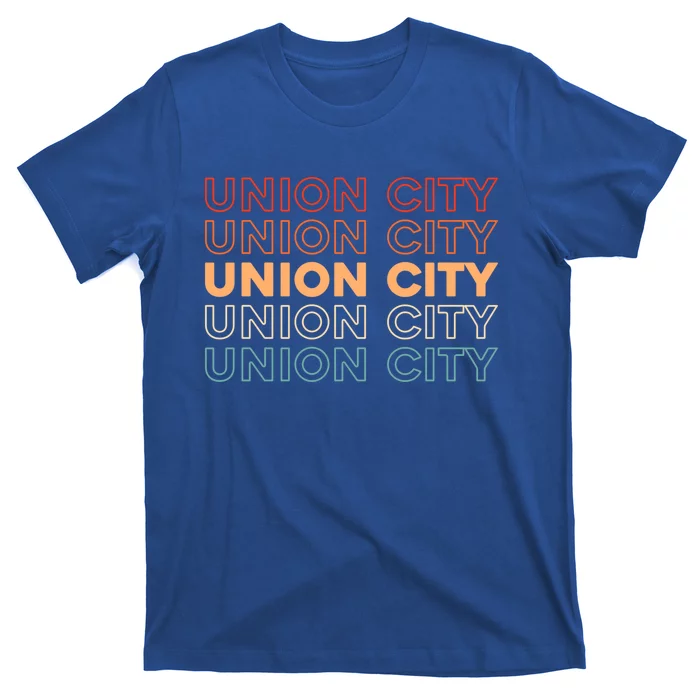 Retro Us American City Usa Vintage New Jersey Union City Gift T-Shirt