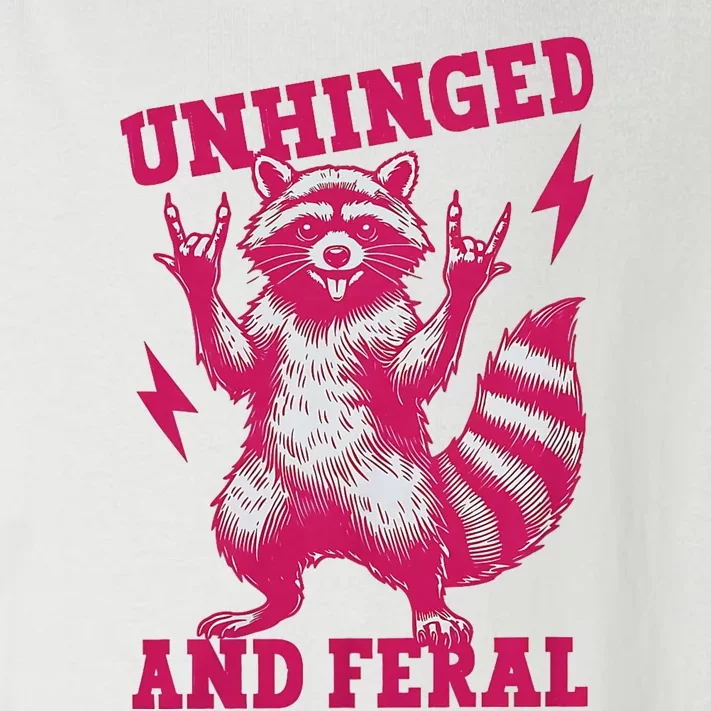 Raccoon Unhinged And Feral Retro Funny Raccoon Feral Summer Toddler Long Sleeve Shirt