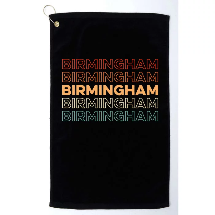 Retro Us American City Resident Vintage Alabama Birmingham Platinum Collection Golf Towel