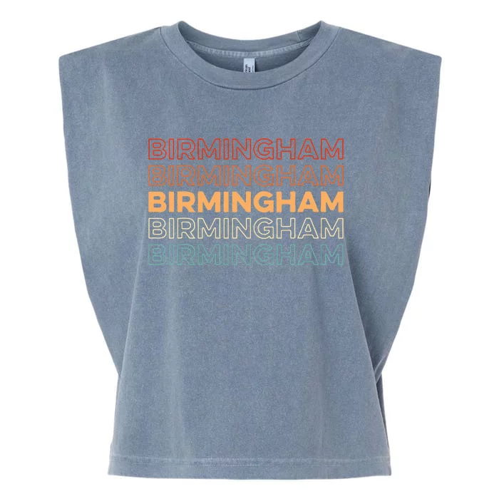 Retro Us American City Resident Vintage Alabama Birmingham Garment-Dyed Women's Muscle Tee