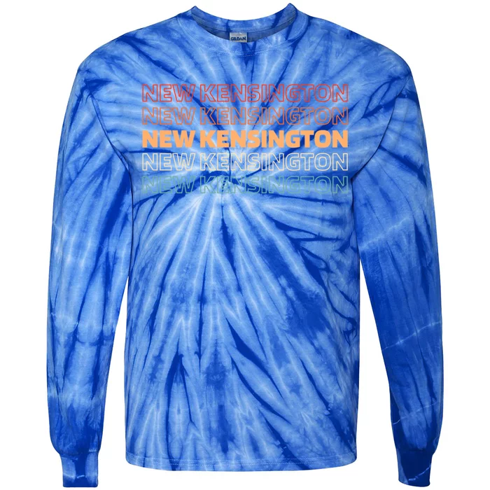 Retro Us American City Vintage Pennsylvania New Kensington Gift Tie-Dye Long Sleeve Shirt