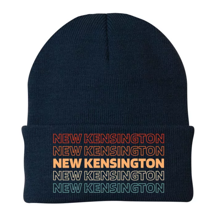 Retro Us American City Vintage Pennsylvania New Kensington Gift Knit Cap Winter Beanie