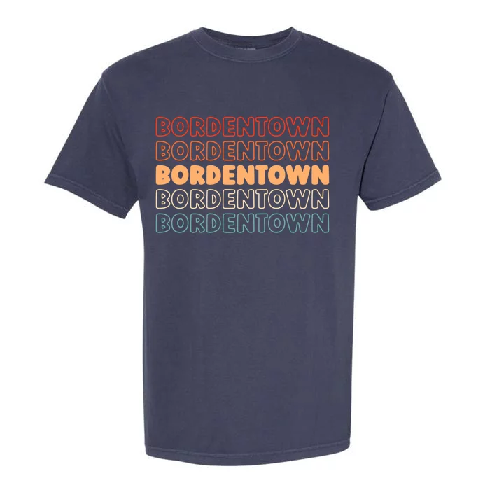 Retro Us American City Usa Vintage New Jersey Bordentown Gift Garment-Dyed Heavyweight T-Shirt