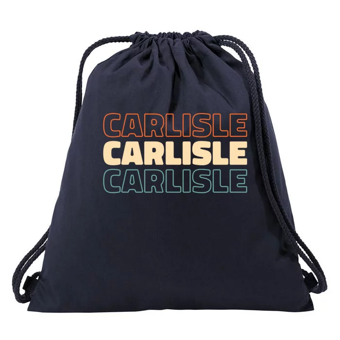 Retro Us American City Usa Vintage Pennsylvania Carlisle Gift Drawstring Bag