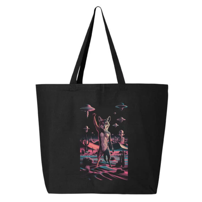 Retro Ufo Alien Wolf | Surreal Vintage Nevada Space 25L Jumbo Tote