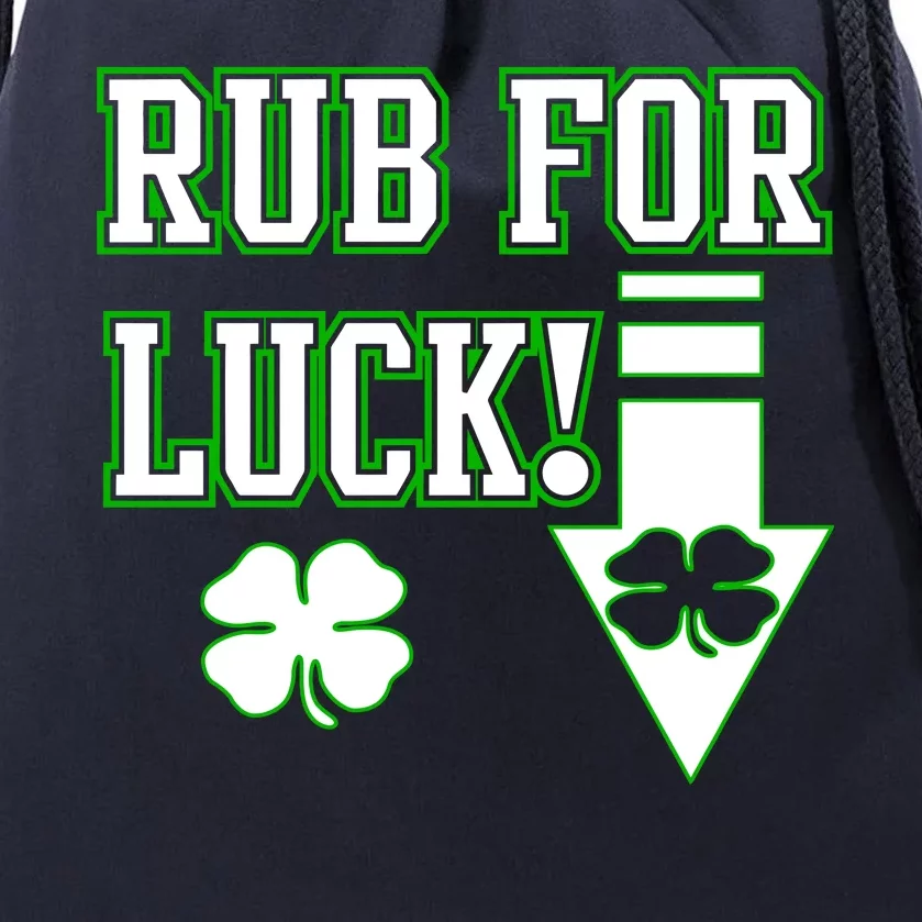 Rub Me For Luck Drawstring Bag