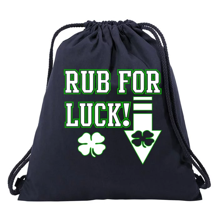 Rub Me For Luck Drawstring Bag