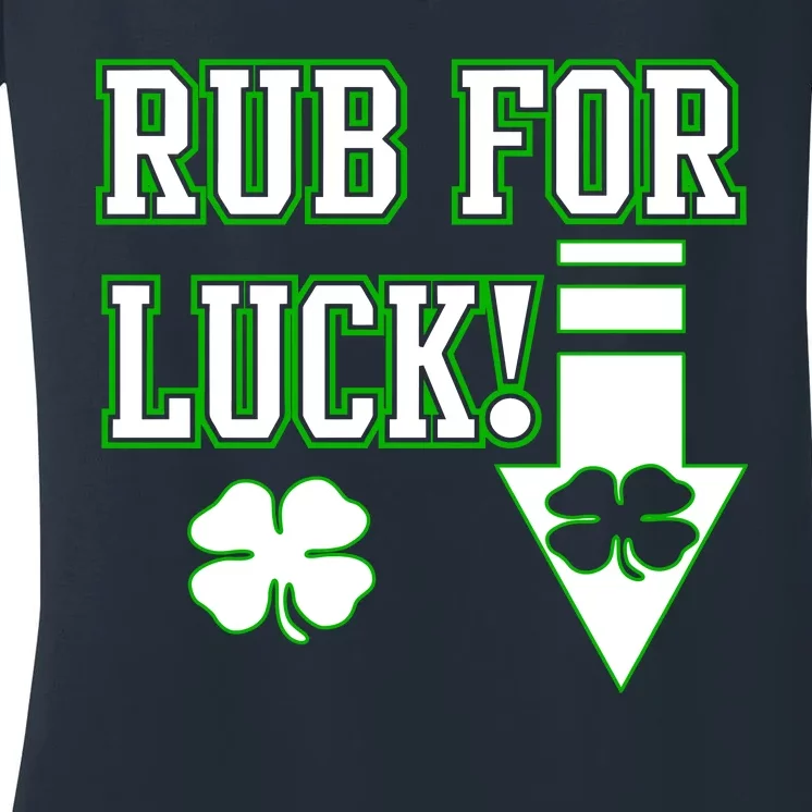 Rub Me For Luck Women's V-Neck T-Shirt