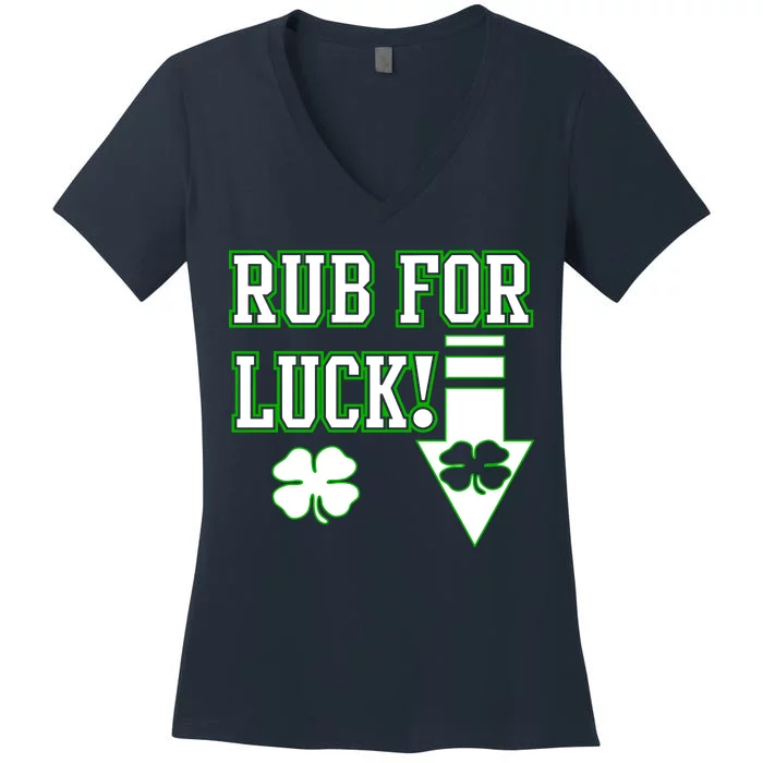 Rub Me For Luck Women's V-Neck T-Shirt