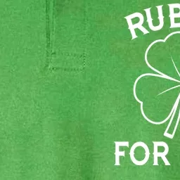 Rub Me For Luck Funny Shamrock St Pattys Day Softstyle Adult Sport Polo