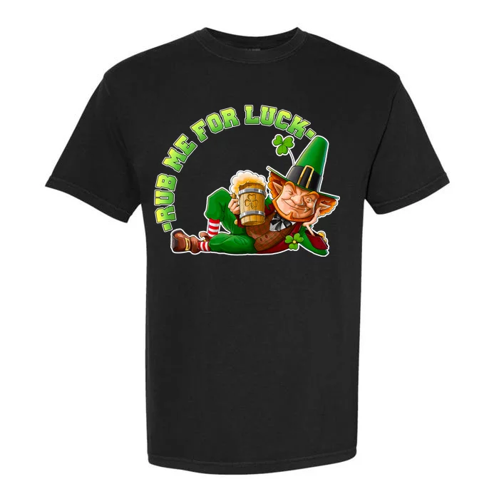 Rub Me for Luck Irish Leprechaun Garment-Dyed Heavyweight T-Shirt