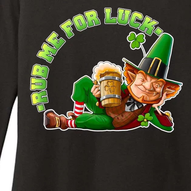 Rub Me for Luck Irish Leprechaun Womens CVC Long Sleeve Shirt