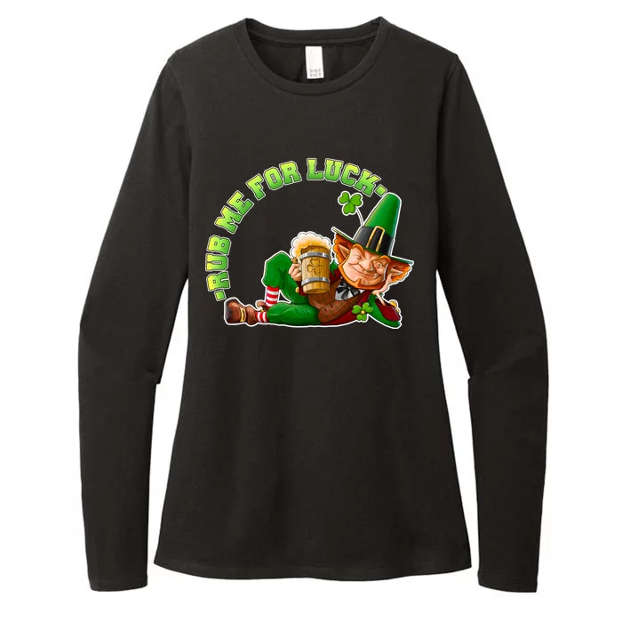 Rub Me for Luck Irish Leprechaun Womens CVC Long Sleeve Shirt