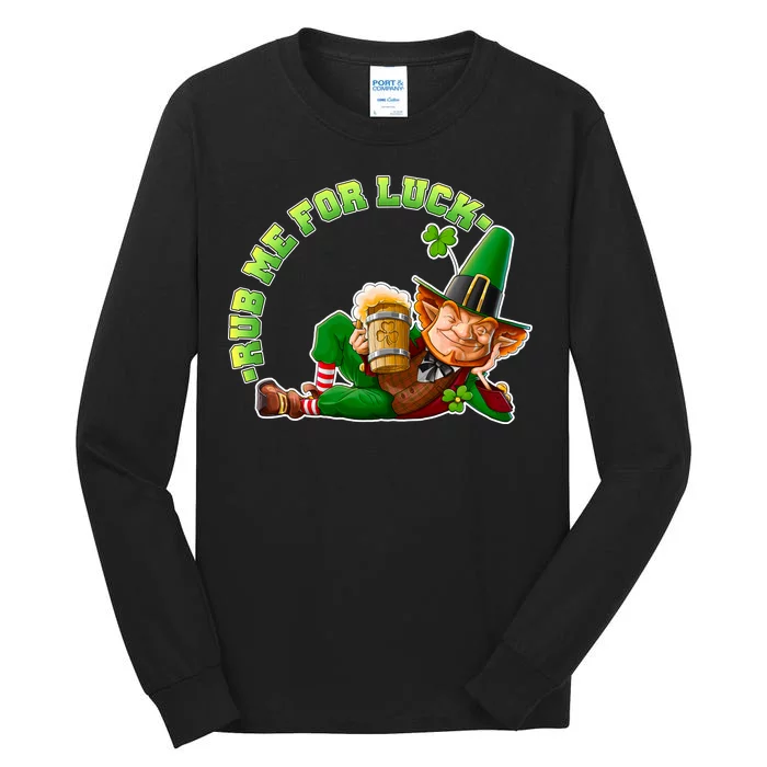 Rub Me for Luck Irish Leprechaun Tall Long Sleeve T-Shirt