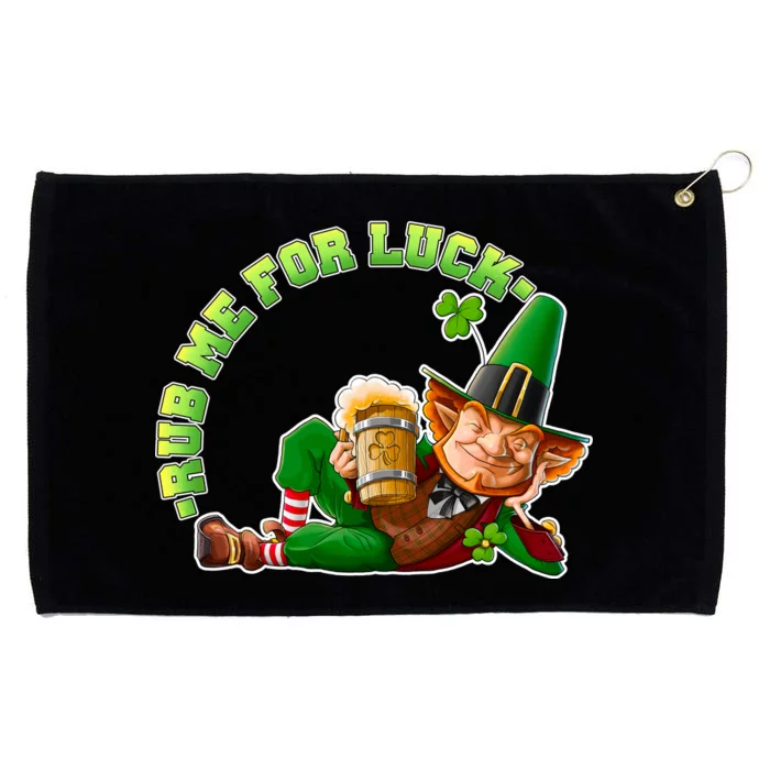 Rub Me for Luck Irish Leprechaun Grommeted Golf Towel