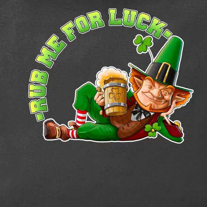 Rub Me for Luck Irish Leprechaun Zip Tote Bag