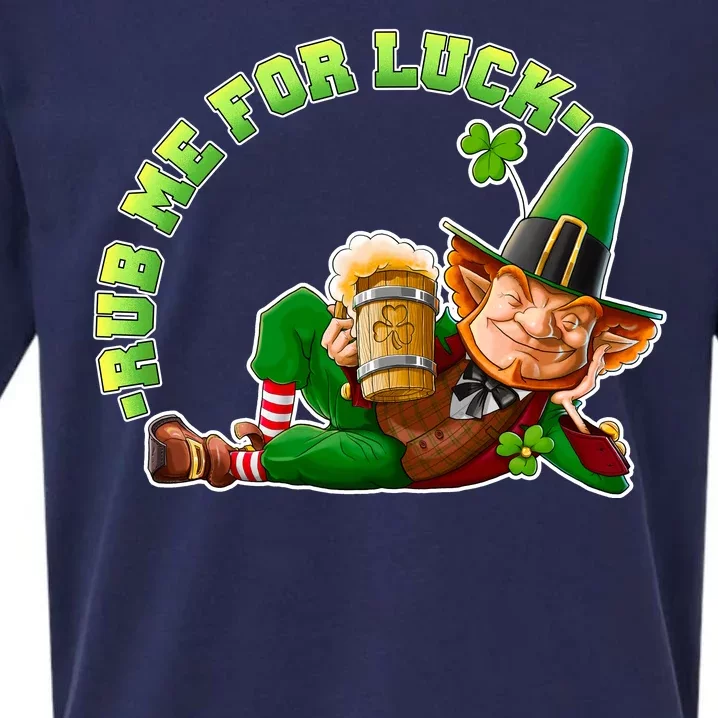 Rub Me for Luck Irish Leprechaun Sueded Cloud Jersey T-Shirt