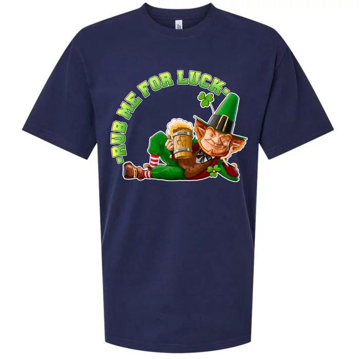 Rub Me for Luck Irish Leprechaun Sueded Cloud Jersey T-Shirt