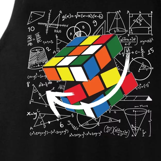 Rubik Mathematics Cube Funny Ladies Tri-Blend Wicking Tank